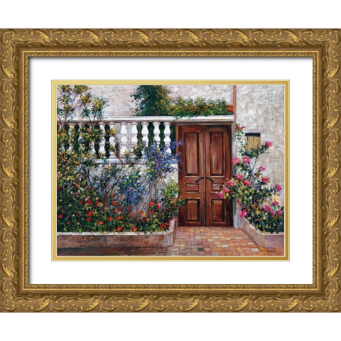 Casa Blanca Gold Ornate Wood Framed Art Print with Double Matting by Duvall, Roger