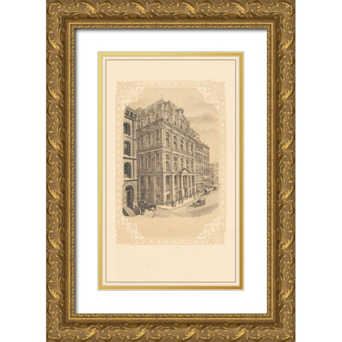 Broadway and 29th Gold Ornate Wood Framed Art Print with Double Matting by Old New York