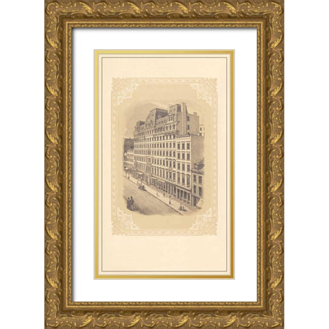 Grand and Crosby Gold Ornate Wood Framed Art Print with Double Matting by Old New York