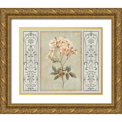 Heritage Roses I Gold Ornate Wood Framed Art Print with Double Matting by Chilton, Sarah E.