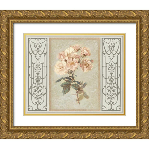 Heritage Roses II Gold Ornate Wood Framed Art Print with Double Matting by Chilton, Sarah E.
