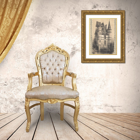 Bordeaux Chateau I Gold Ornate Wood Framed Art Print with Double Matting by Fermin Cassas, Louis