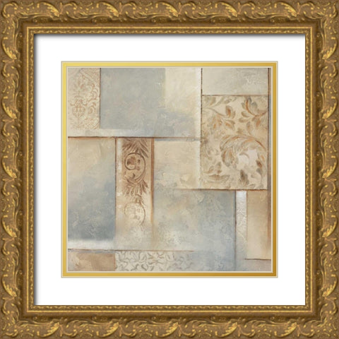 Gramercy Park II Gold Ornate Wood Framed Art Print with Double Matting by King, Michael