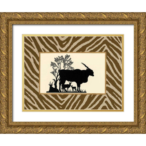 Serengeti Silhouette I Gold Ornate Wood Framed Art Print with Double Matting by Chilton, Sarah E