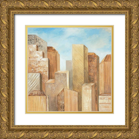Urban Archaeologist I Gold Ornate Wood Framed Art Print with Double Matting by King, Michael