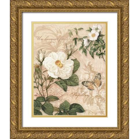 Gardeners Gift II Gold Ornate Wood Framed Art Print with Double Matting by Han, Ching