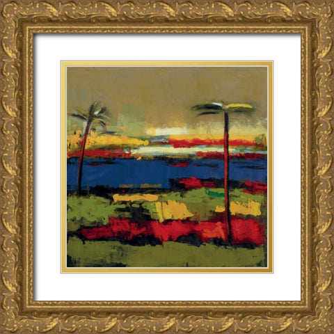 Gold Coast II Gold Ornate Wood Framed Art Print with Double Matting by DeChino, Elya