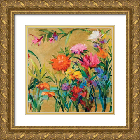 spring flowers, garden Gold Ornate Wood Framed Art Print with Double Matting by Collins, Martha