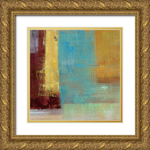 Kalahari Square III Gold Ornate Wood Framed Art Print with Double Matting by Stamer, Hilda