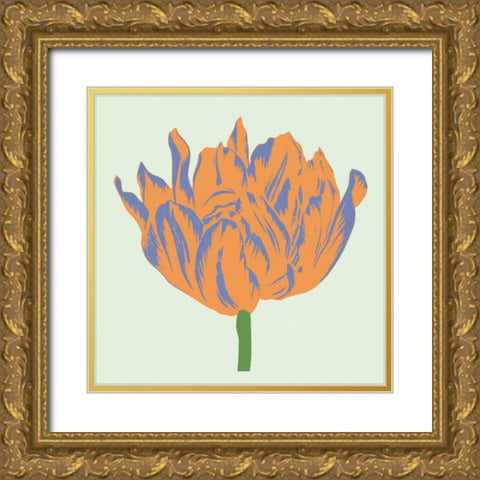 Soho Tulip III Gold Ornate Wood Framed Art Print with Double Matting by Alexander, Zachary
