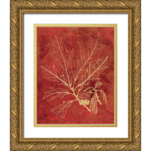 Golden Oak I Gold Ornate Wood Framed Art Print with Double Matting by Chilton, Sarah E