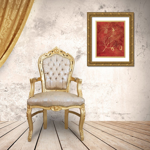 Golden Oak II Gold Ornate Wood Framed Art Print with Double Matting by Chilton, Sarah E