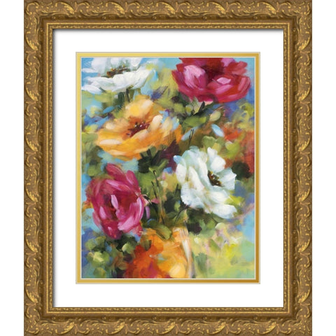 Celebration II Gold Ornate Wood Framed Art Print with Double Matting by King, Michael