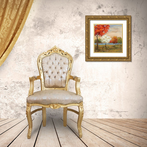 Four Seasons Gold Ornate Wood Framed Art Print with Double Matting by Rogers, Adam