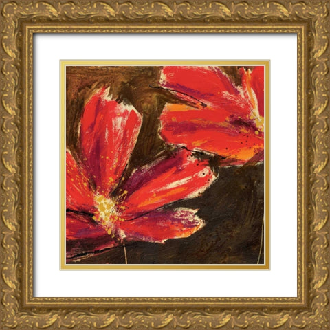 Scarlet Fever I Gold Ornate Wood Framed Art Print with Double Matting by Bannister, Cory