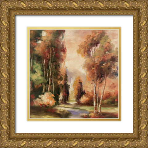 Mountainview Point Gold Ornate Wood Framed Art Print with Double Matting by Rogers, Adam