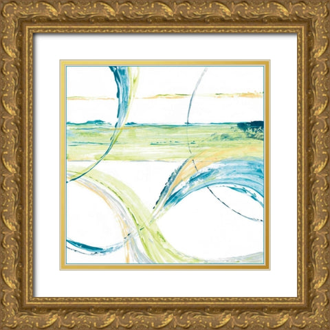 Carousel II Gold Ornate Wood Framed Art Print with Double Matting by King, Michael