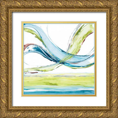 Carousel III Gold Ornate Wood Framed Art Print with Double Matting by King, Michael