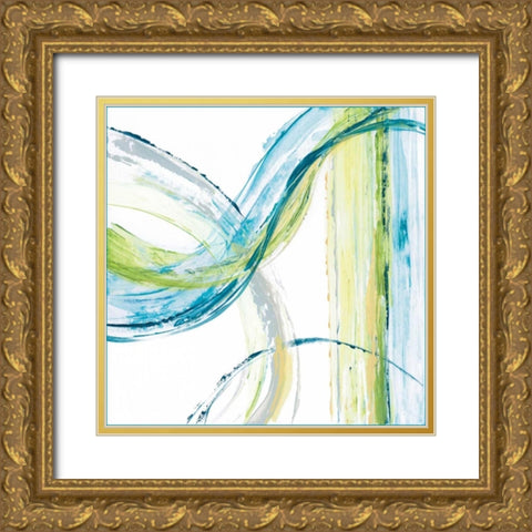 Carousel IV Gold Ornate Wood Framed Art Print with Double Matting by King, Michael