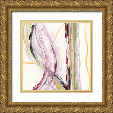 Honeysuckle Rose II Gold Ornate Wood Framed Art Print with Double Matting by King, Michael