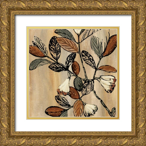 Natures Graphic I Gold Ornate Wood Framed Art Print with Double Matting by King, Michael