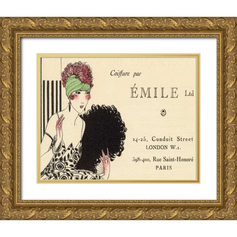 Paris Style I Gold Ornate Wood Framed Art Print with Double Matting by Grenier, Henri