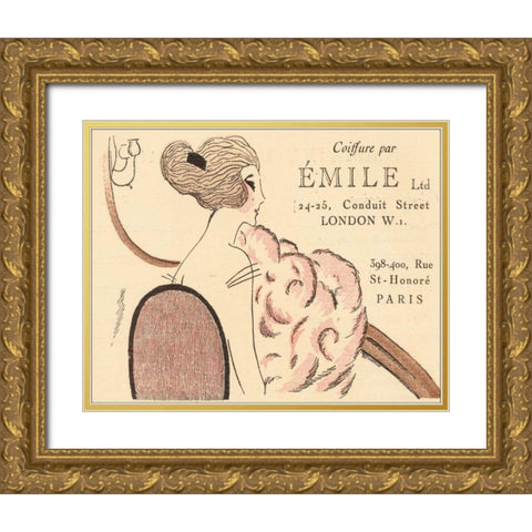 Paris Style II Gold Ornate Wood Framed Art Print with Double Matting by Grenier, Henri