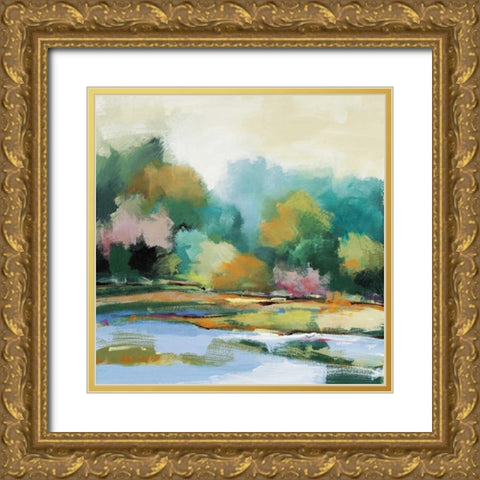 Bedford Hills Gold Ornate Wood Framed Art Print with Double Matting by Rogers, Adam