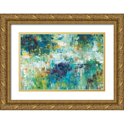 Falling Waters Gold Ornate Wood Framed Art Print with Double Matting by Roth, Jack