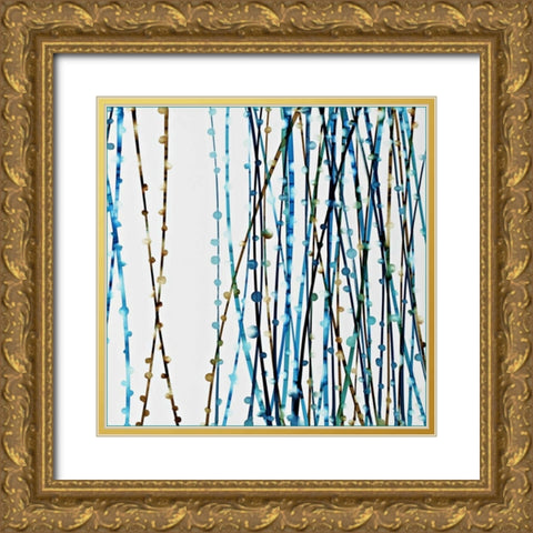 Aqua Sensations I Gold Ornate Wood Framed Art Print with Double Matting by Roth, Jack