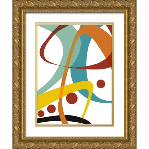 Evolution Ii Gold Ornate Wood Framed Art Print with Double Matting by Bartlett, Sandra