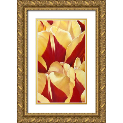 Arti Tulip II Gold Ornate Wood Framed Art Print with Double Matting by Poelstra-Holzhaus, Yvonne