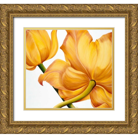 King yellow Gold Ornate Wood Framed Art Print with Double Matting by Poelstra-Holzhaus, Yvonne