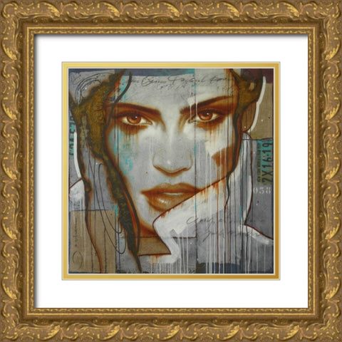 Stormy day in Midtown Gold Ornate Wood Framed Art Print with Double Matting by Jochem, Hans