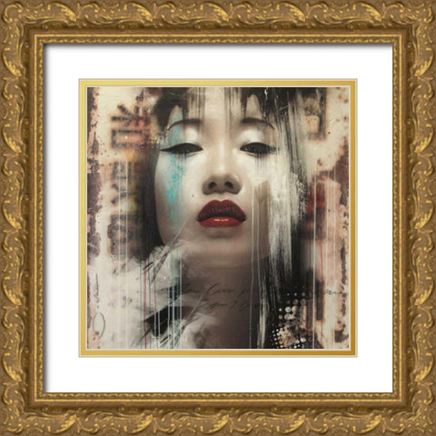 Isamu Gold Ornate Wood Framed Art Print with Double Matting by Jochem, Hans