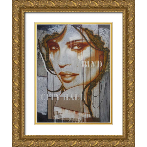 Crossing city Hall Gold Ornate Wood Framed Art Print with Double Matting by Jochem, Hans