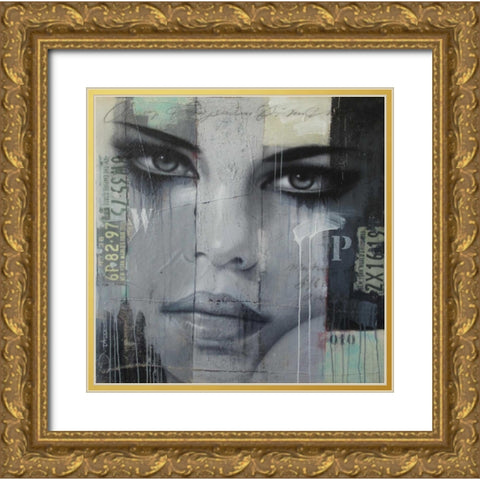 Meeting 5th Ave Gold Ornate Wood Framed Art Print with Double Matting by Jochem, Hans