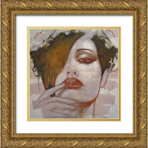 Ill keep it in mind Gold Ornate Wood Framed Art Print with Double Matting by Jochem, Hans