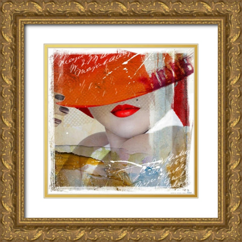 Glamorous V Gold Ornate Wood Framed Art Print with Double Matting by Bakker, Jochem