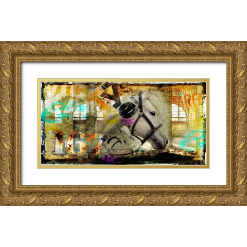 My Friend Gold Ornate Wood Framed Art Print with Double Matting by Baker, Micha