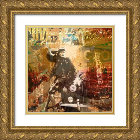 Rendezvous Gold Ornate Wood Framed Art Print with Double Matting by Baker, Micha