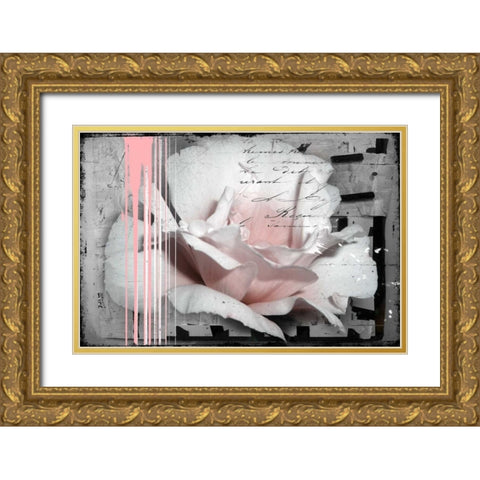 Pink Rose Gold Ornate Wood Framed Art Print with Double Matting by Baker, Micha