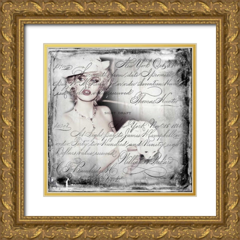 Promis Gold Ornate Wood Framed Art Print with Double Matting by Baker, Micha