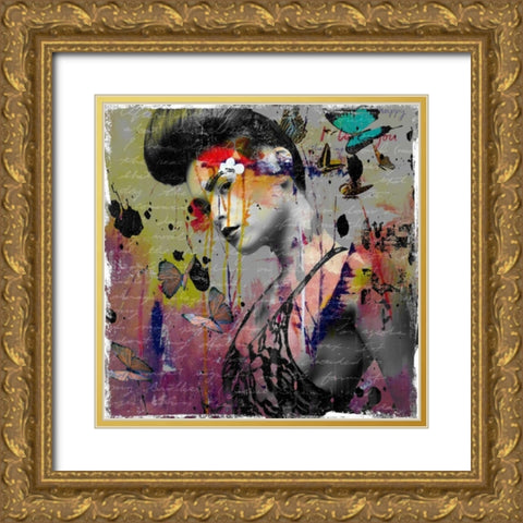 Wait forâ€¦. Gold Ornate Wood Framed Art Print with Double Matting by Baker, Micha