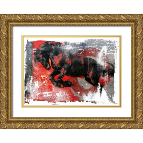 Force Gold Ornate Wood Framed Art Print with Double Matting by Baker, Micha