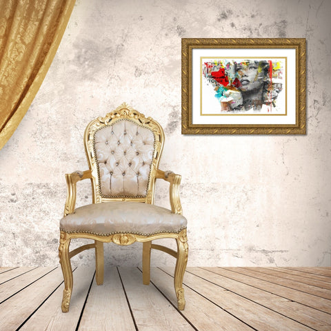 Wish forâ€¦. Gold Ornate Wood Framed Art Print with Double Matting by Baker, Micha