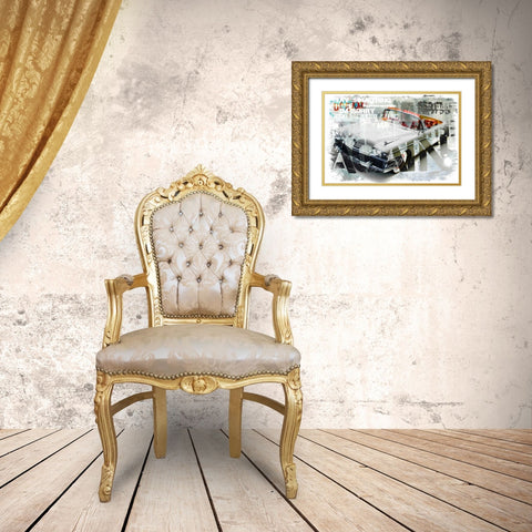 Driving home I Gold Ornate Wood Framed Art Print with Double Matting by Baker, Micha