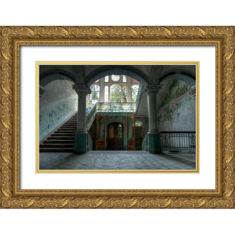 Beelitz sanatorium Gold Ornate Wood Framed Art Print with Double Matting by Sneeuw, Ivo