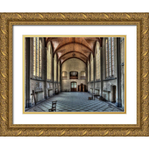 Salve Mater Gold Ornate Wood Framed Art Print with Double Matting by Sneeuw, Ivo