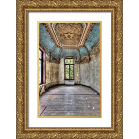Chateau Rochendaal II Gold Ornate Wood Framed Art Print with Double Matting by Sneeuw, Ivo